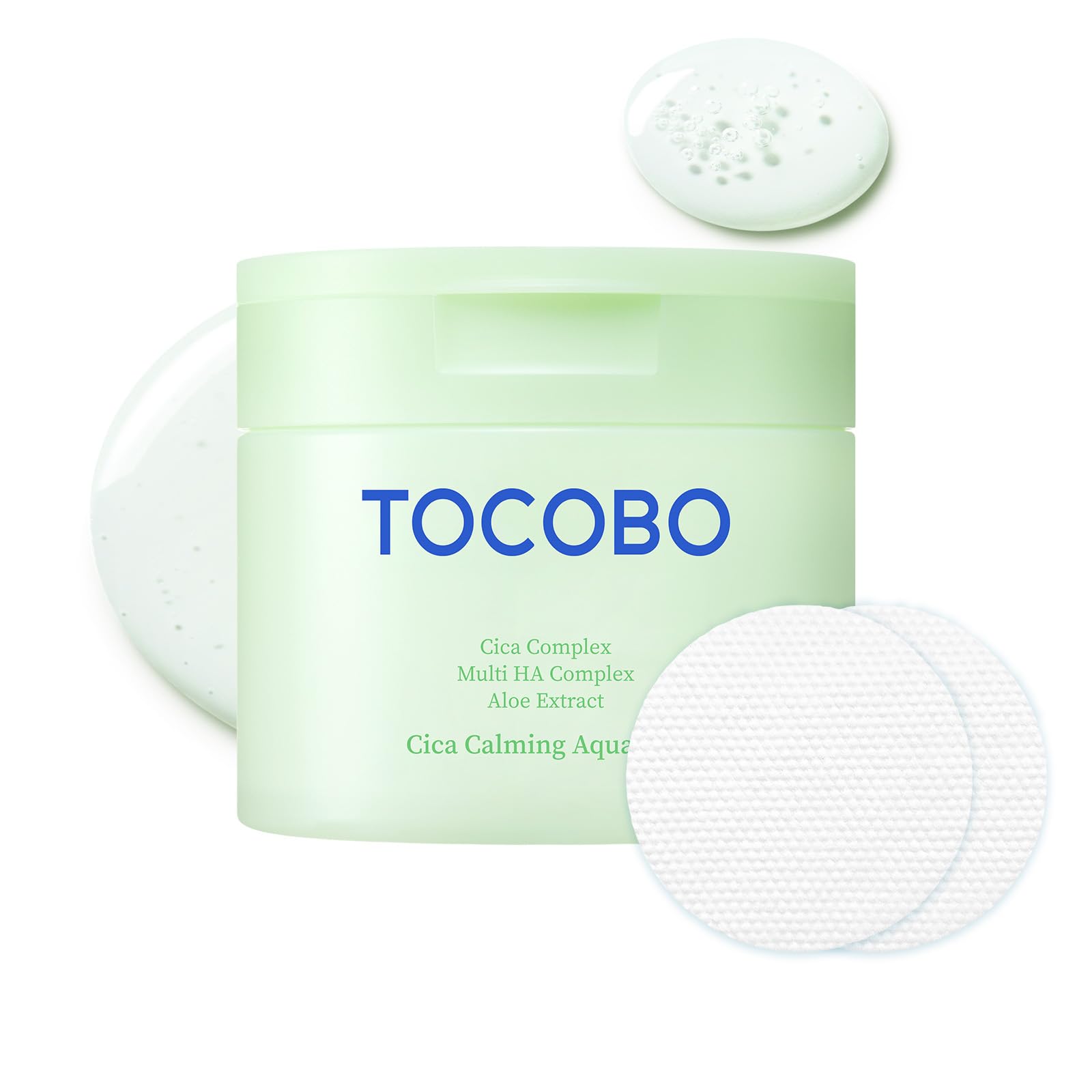TOCOBO Cica Calming Aqua Pad 60 Pzs Almohadillas Faciales Calmantes e Hidratantes con Aloe