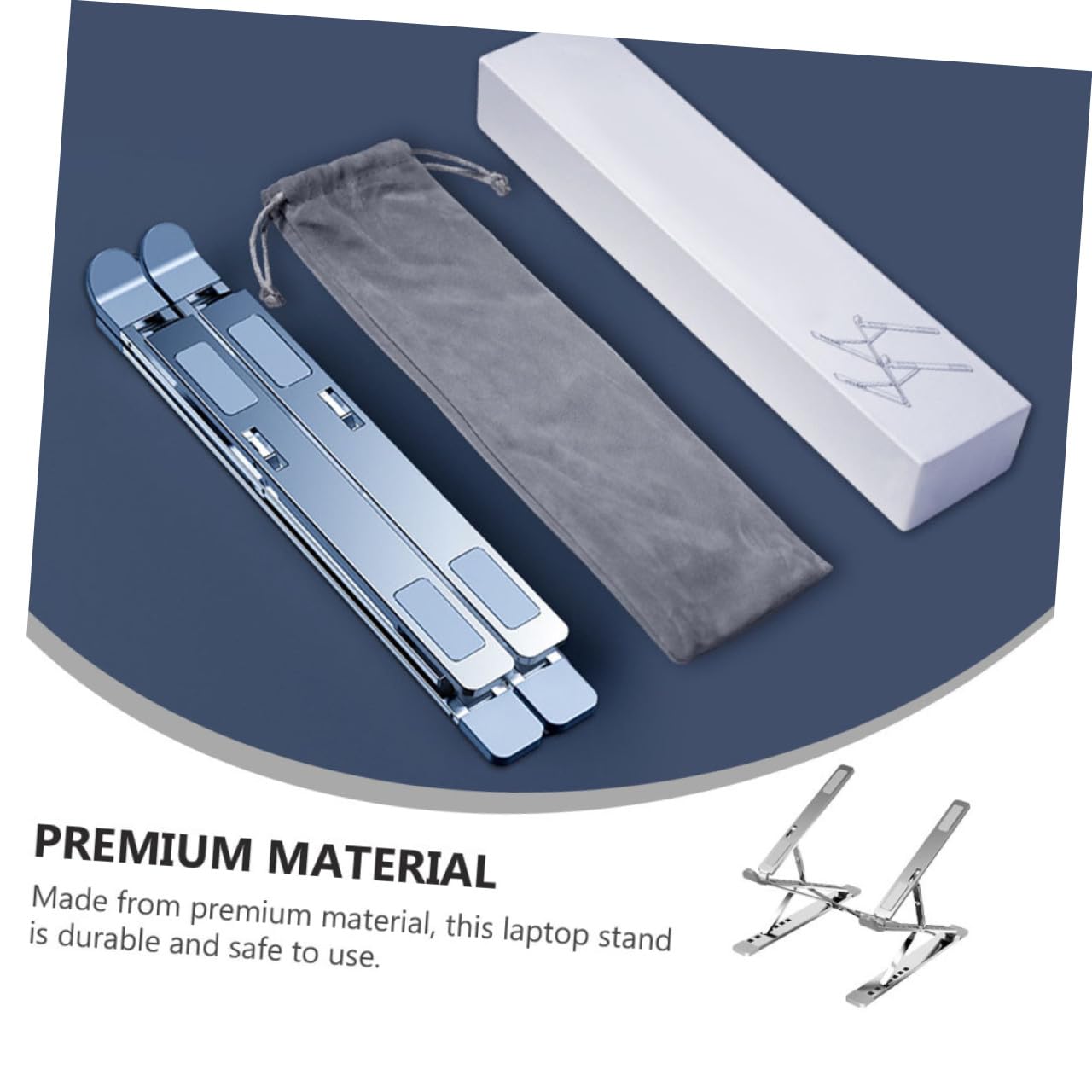 KOMBIUDA Soporte Ventilación Ajustable Portátil de Aleación de Aluminio para Diseño de Doble Capa y Elevador Portátil Refrigeración Adecuado para Escritorio
