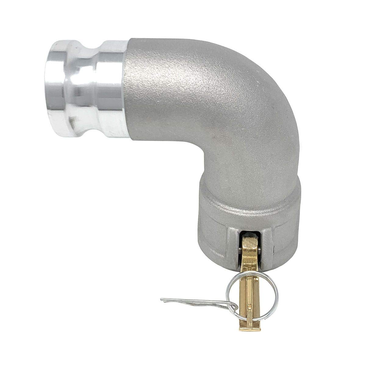 Gloxco Aluminum Type DA Cam and Groove Hose Fitting, 90 Degree Elbow, 2