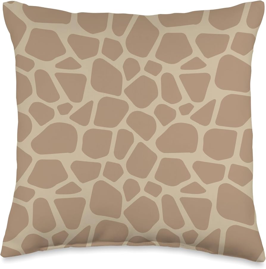 Amazon.com: Giraffe Print Pattern World Giraffe Print Beige Pattern Throw Pillow, 16x16, Multicolor : Home & Kitchen