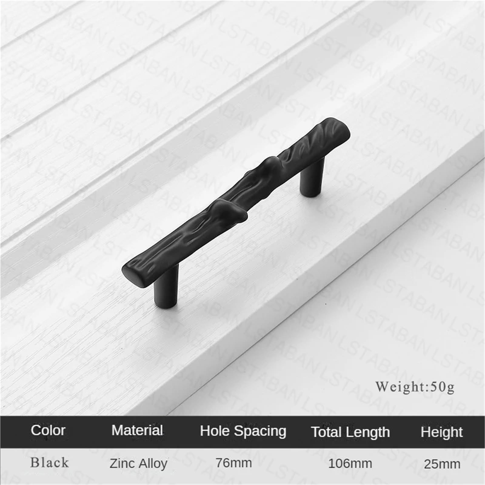 DFLPBHAV Cabinet Handle Zinc Alloy Wardrobe Drawer Furniture Door Handle Black Gold Hardware Push Pull Knobs 1Pcs(Black 76mm)