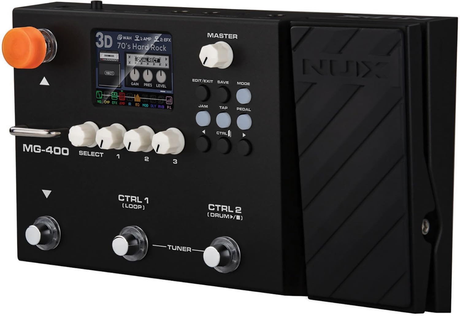 NUX MG-400 Pedale Multi-FX per Chitarra con doppio processore e modelli ad alta definizione e maggiore flessibilità