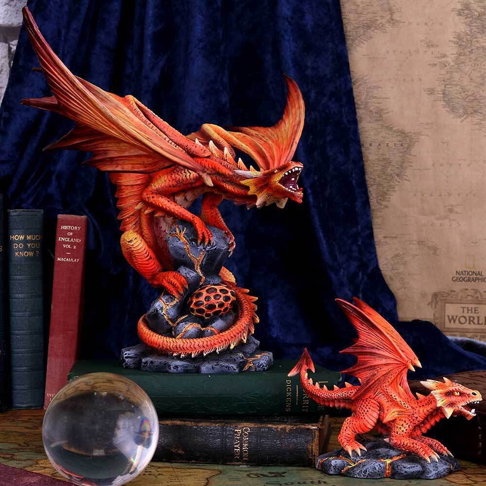 Nemesis Now Figura de dragón de Fuego Adulto Anne Stokes de 24,5 cm, Resina, Rojo, Talla única