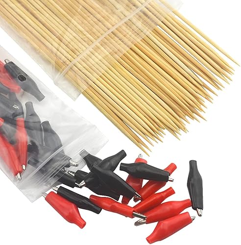 Miniatura 2 de XINMEIWEN 100 piezas de clip de cocodrilo para piezas de aerógrafo Hobby Model (rojo + negro)