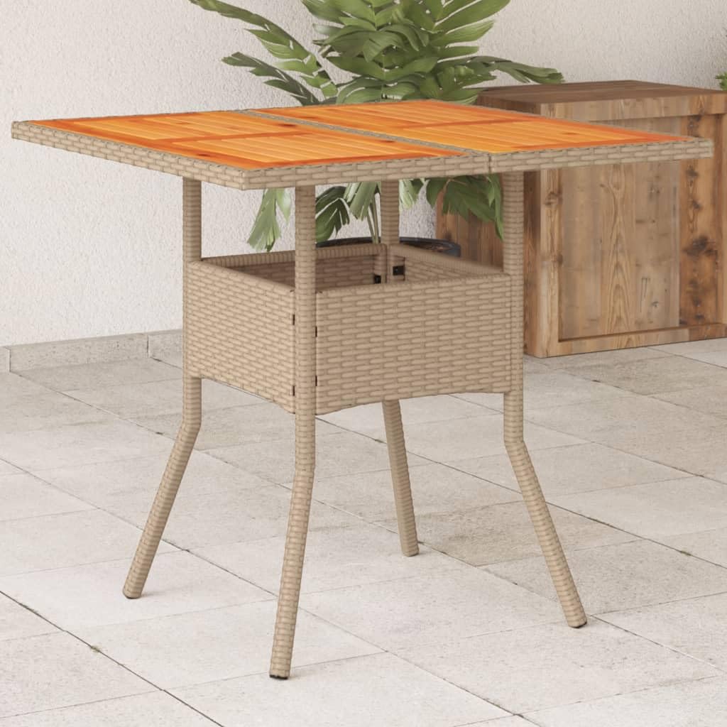 Table de terrasse compacte en acacia résolvant le manque de place