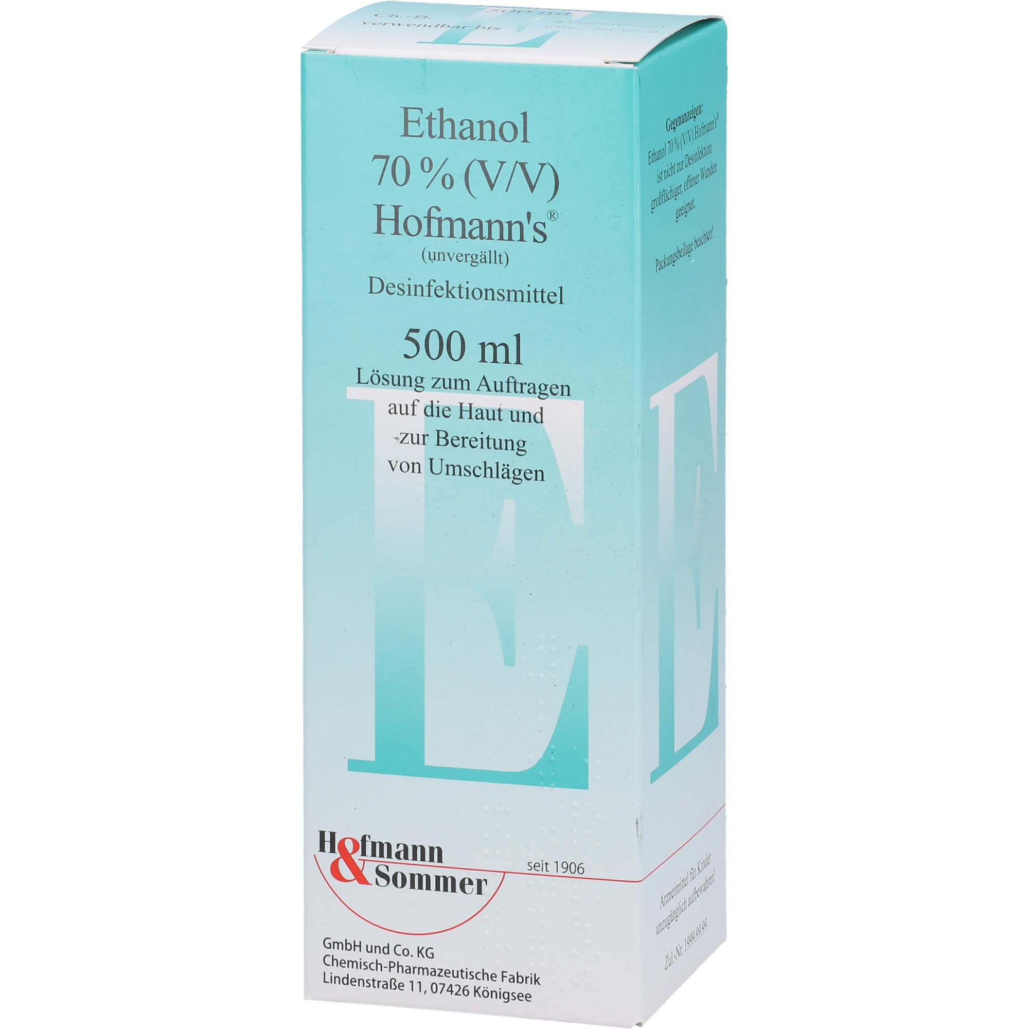 Ethanol 70% (V/V) Hofmann's Desinfektionsmittel, 500 ml Lösung