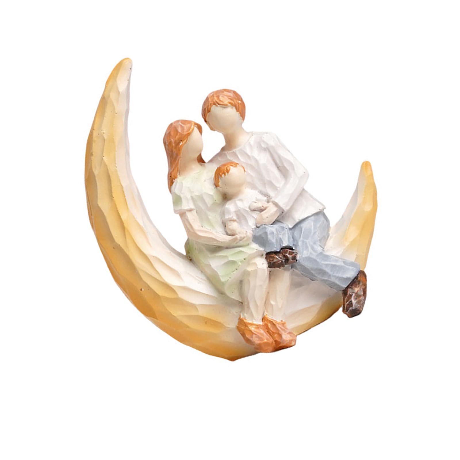 Limtula Family Figurines Resin Family Sculpture Mother and Daughter Statue Home Decoration Mother Day Mom Grandma Hand Painted Resin Statue