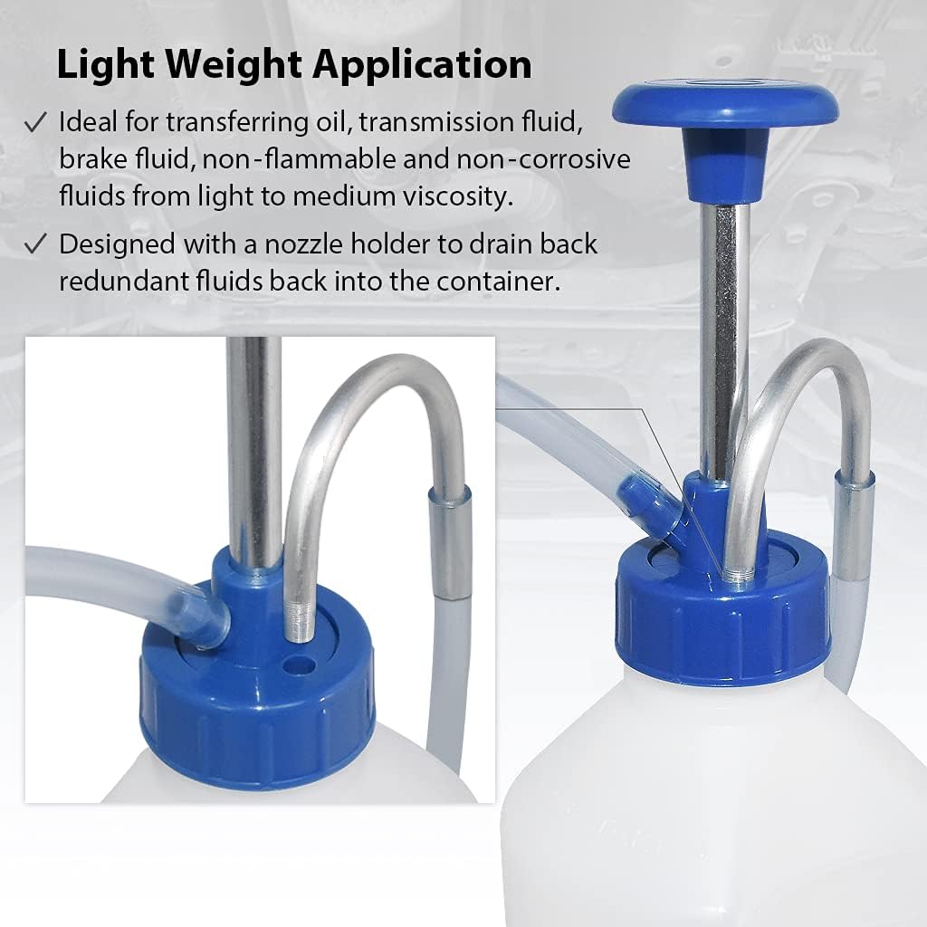 FIRSTINFO A1122 1.05 Quart (1 Liter) Multi-Purpose Oil Pump Suitable for Precise Fluid Dispensing in Tough-to-Reach Confined Spaces in Tools, Equipment, Machinery and Vehicles.