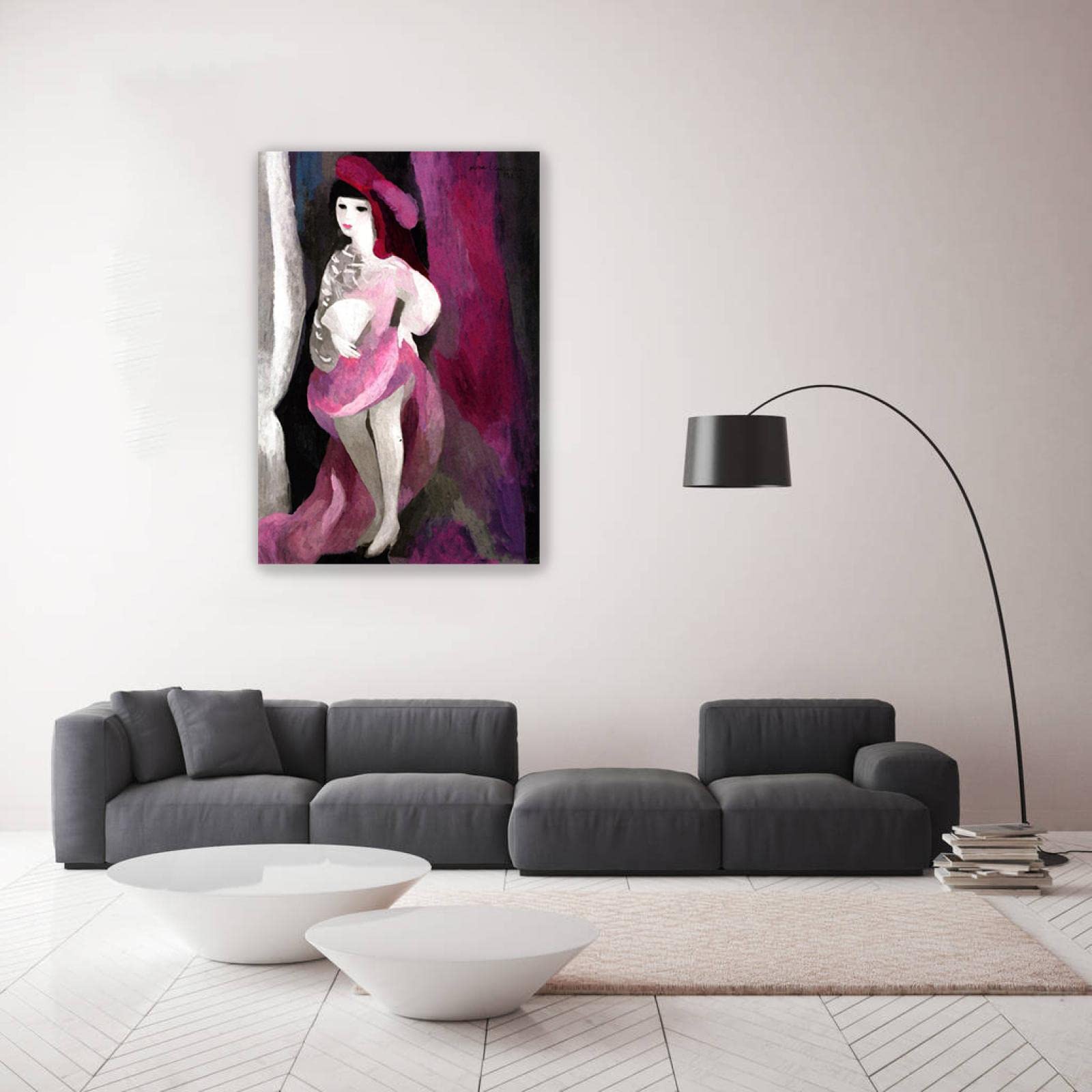 enmarcado-Cuadro Famosos di Marie Laurencin.Reproducciones de pinturas en lienzo Carteles e impresiones.arte de paredEsther, la paje' 30x42cm(12x17in)