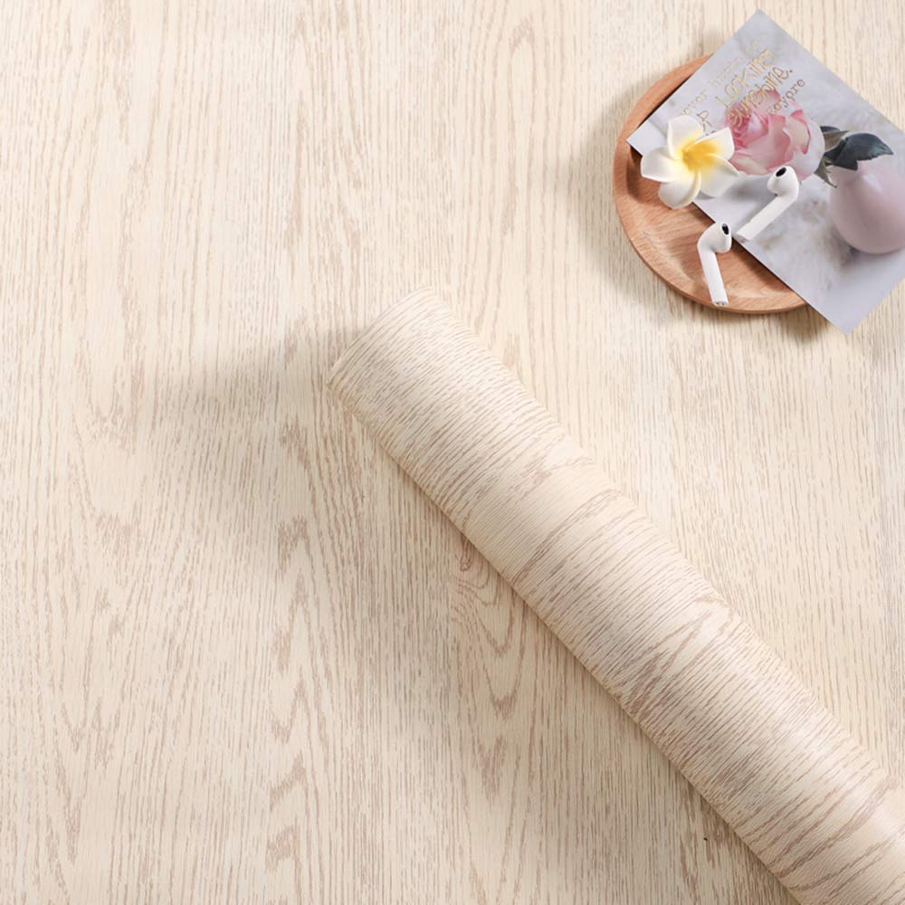 Buy 15.7x117 Inches Self Adhesive Vinyl Light Wood Grain Shelf Liner