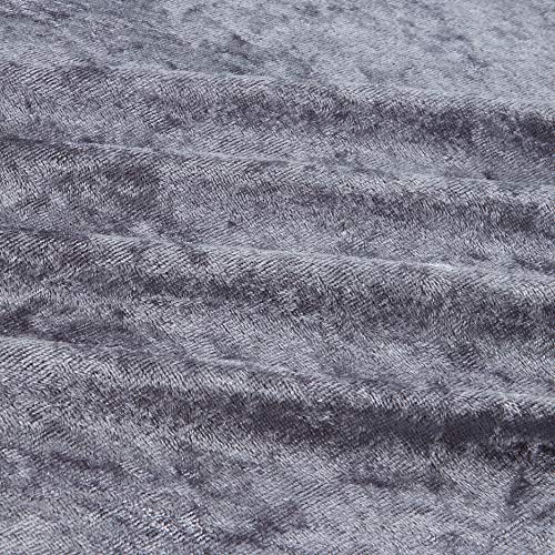 Stretch Panne Velvet Velour Grey, Fabric by the Yard