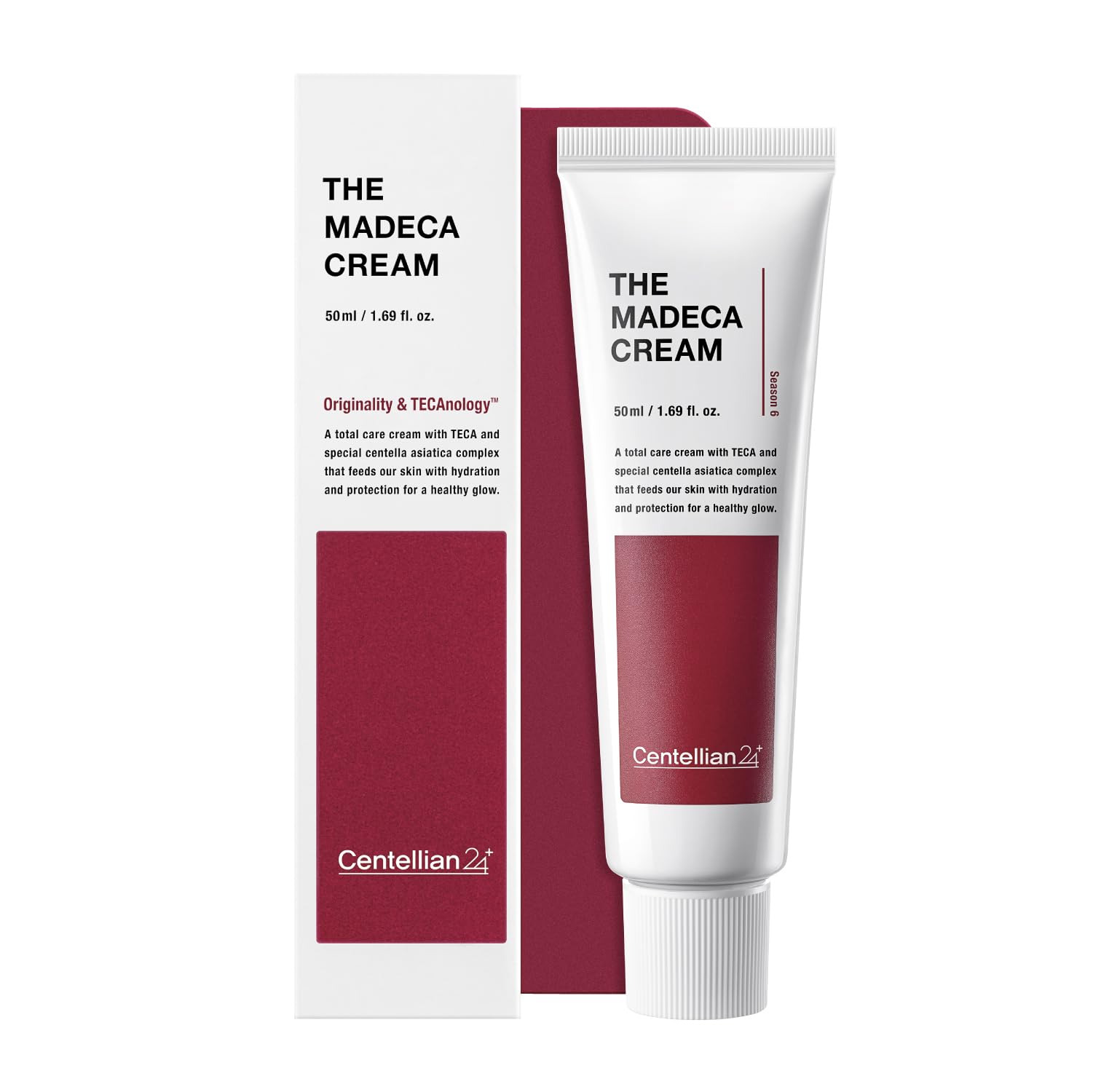 CENTELLIAN 24 Madeca Cream (Season 6, 1.7fl oz) - Centella Moisturizer for Face, Korean Skin Care. Dry, Sensitive Skin. TECA, Centella Asiatica, Madecassoside.
