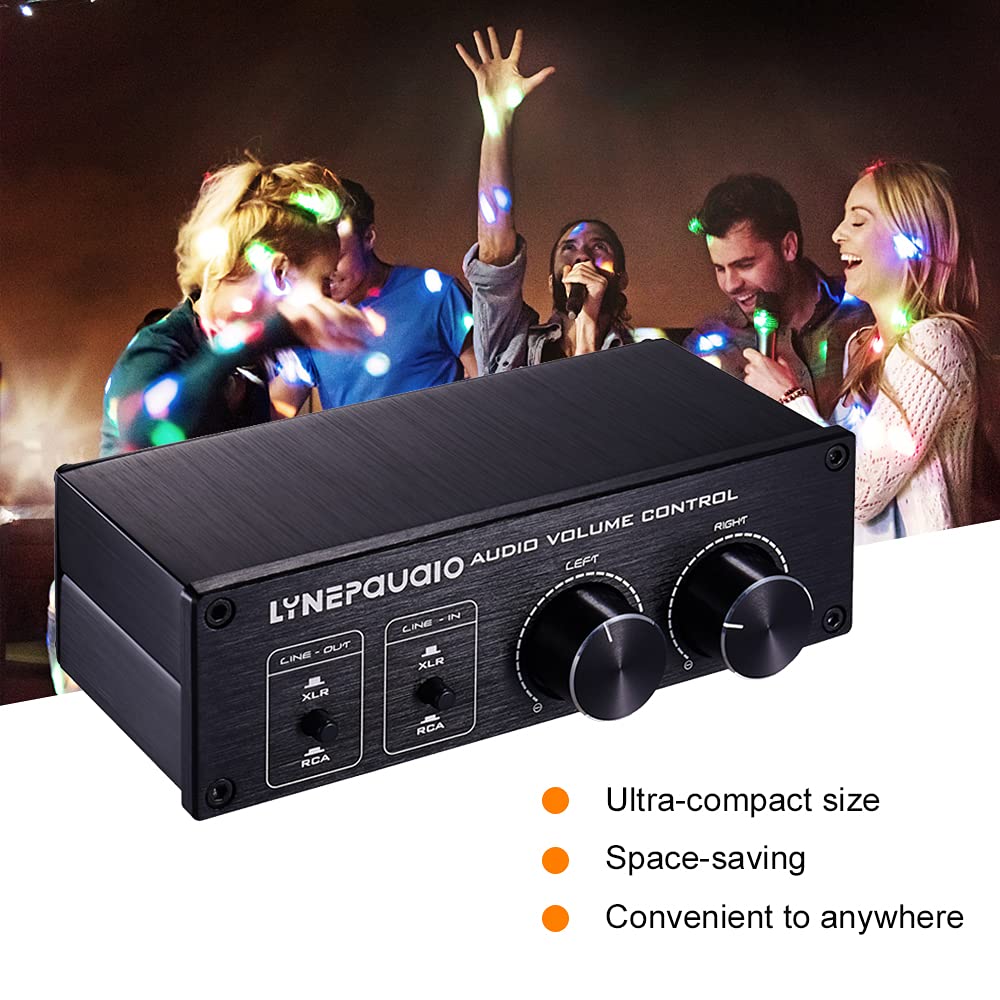 Pasywny kontroler głośności audio z trybem w pełni zrównoważonym i pojedynczym trybem XLR i RCA do domowego systemu stereo, głośnik przedwzmacniacza