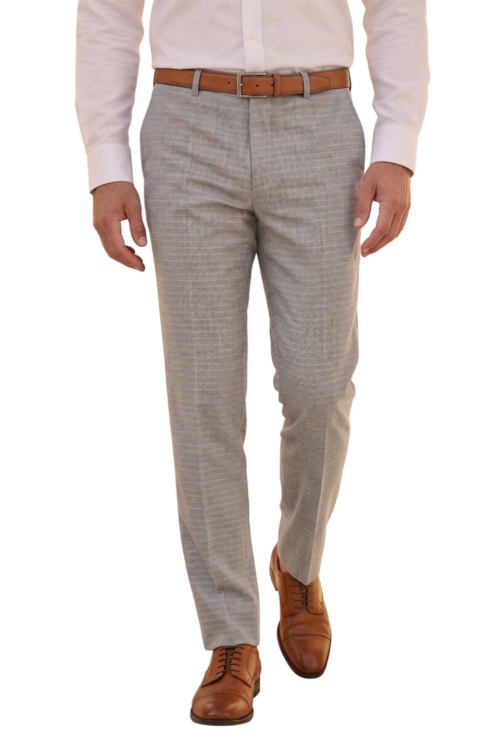 louis philippe Men's Slim Fit Everyday Smart Wear Comfort Stretch Work Ready Checks Formal Trouser-picture-47