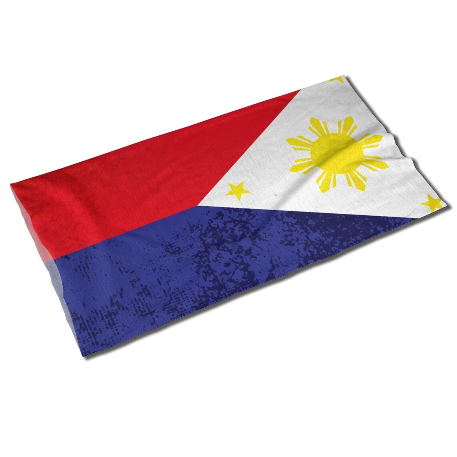 Filipino Flag Multi-Functional Headband Face Mask Sports Bandana Cycling Scarf 10×20in