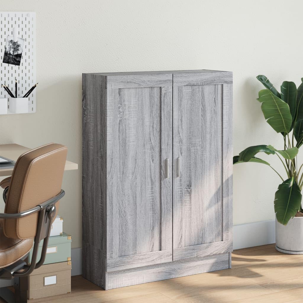Armadietto in Holz Bücherschrank Aktenschrank Armadietto per Garage Armadio Ufficio Mobili Uffici-Grigio sonoma-115 cm