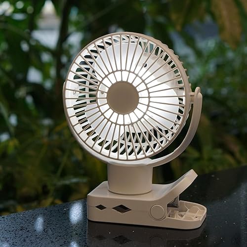 Miniatura 5 de Limitless Breezie Ventilador portátil con luz LED y banco de energía de 8,000 mAh (gris)