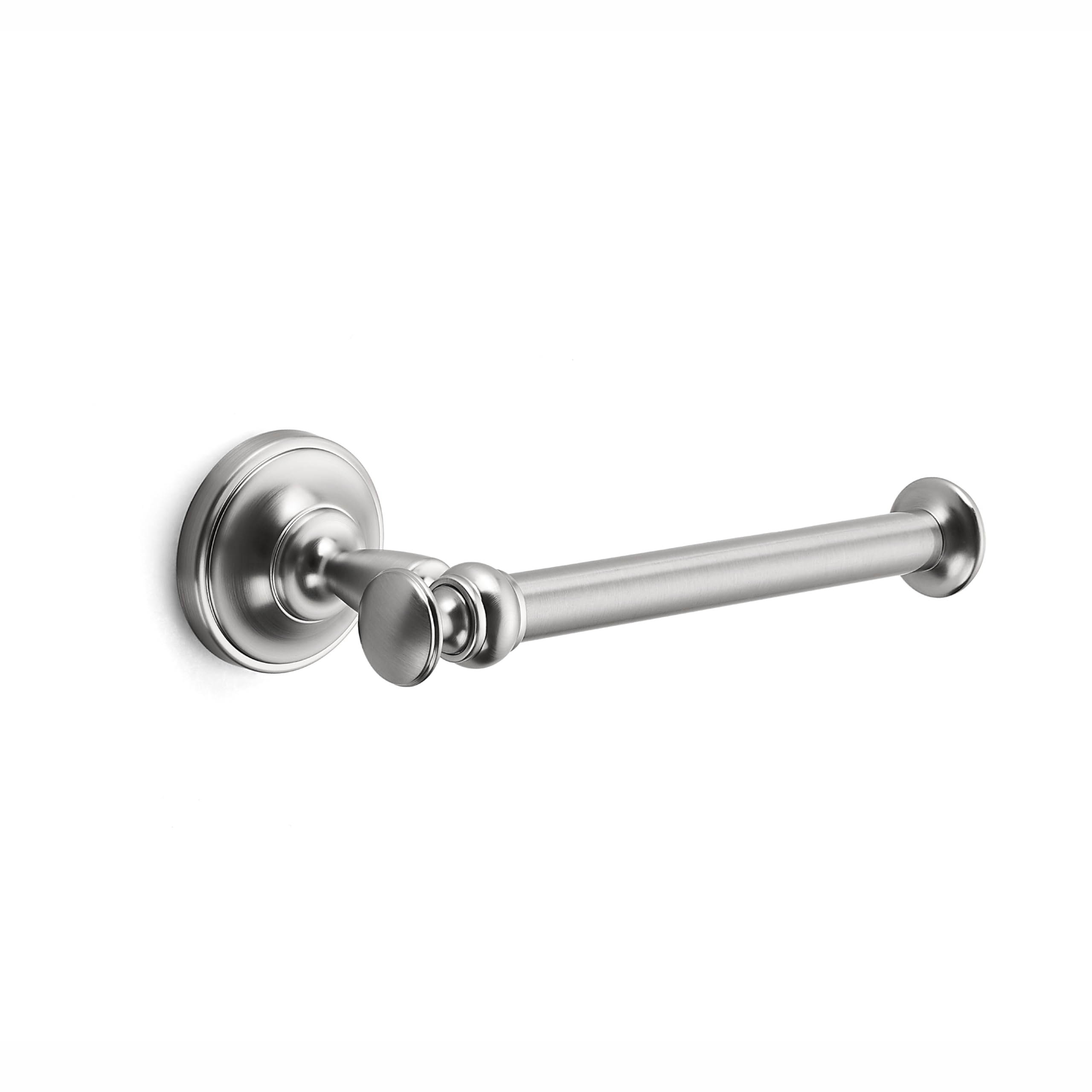 khtumeware Toilet Paper Holder Brashed Satin Nickel Tissue Roll Holder for Bathroom Organization and Storage Single Post Toilet Tissue Holder Wall Bathroom Accessories (1-Pack)