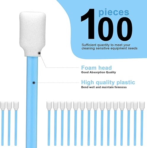 Miniatura 2 de SHIYETA 5.1" espuma limpieza hisopo para cámara formato solvente impresora de inyección de tinta Roland equipo óptico (50)