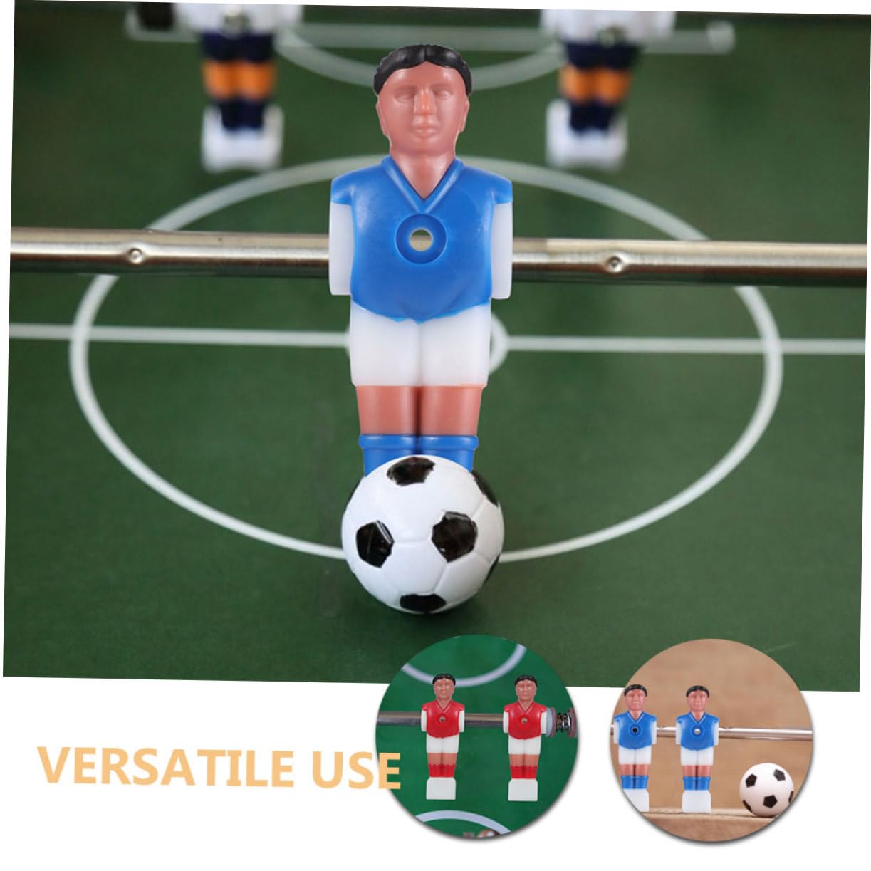 POPETPOP Set 12 Giocatori Calcio Balilla Rosso e Blu in Plastica Resistente, Figure Sostitutive Per Tavolo Da Calcio Balilla, Accessori Per Gioco Indoor e Famiglia