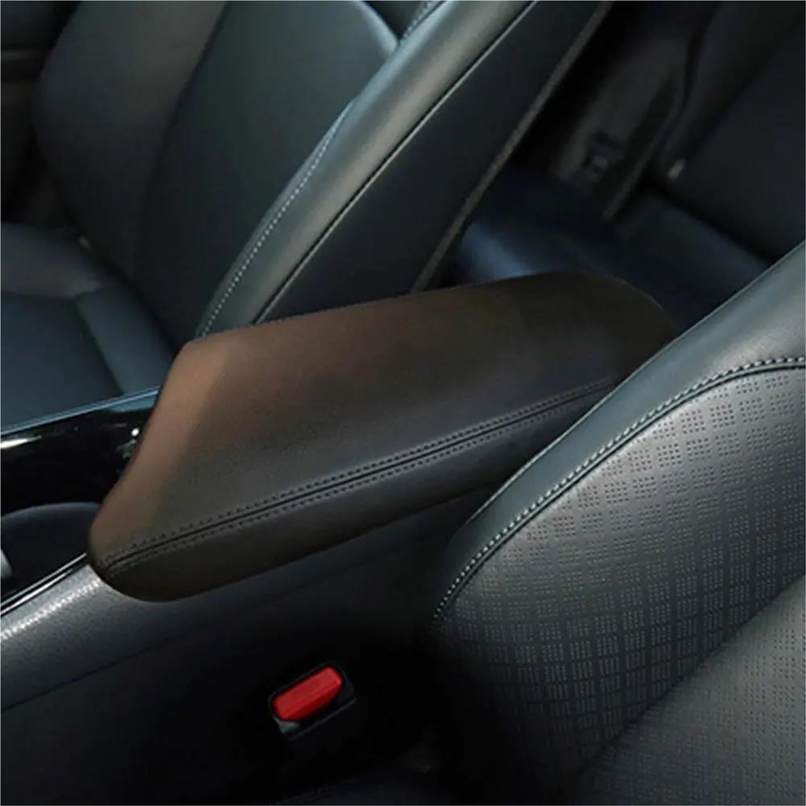 Jtwmty Black-Line Car Central Control Armrest Box Cover Sticker Decorative Leather For C-Hr Chr 2016-2023(Black-Line)