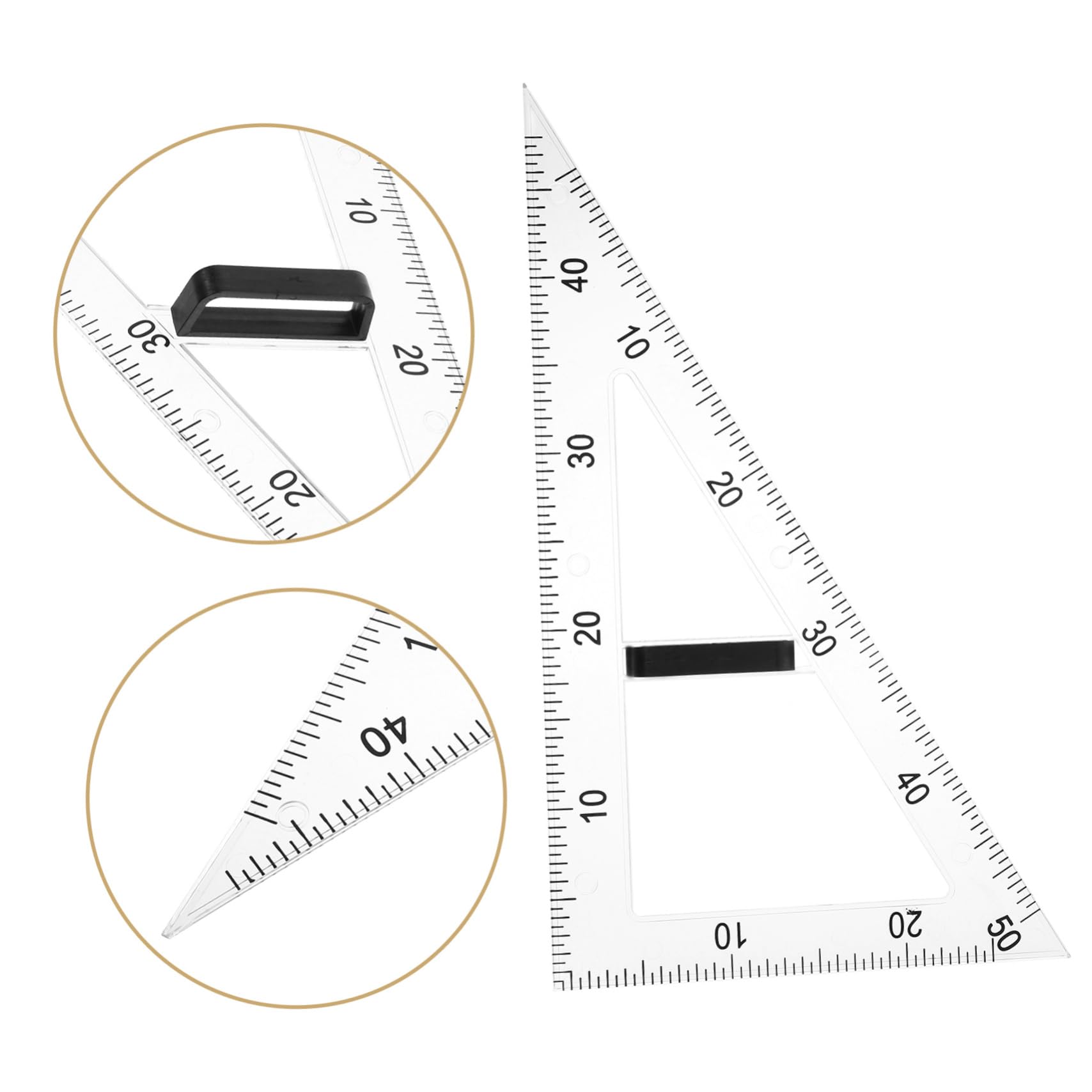 PLAFOPE Règle Triangulaire Magnétique Adapté au Dessin Technique Outil Pédagogique Multifonction en Abs et Prévention de Perte pour Enseignement en Mathématiques et Physique