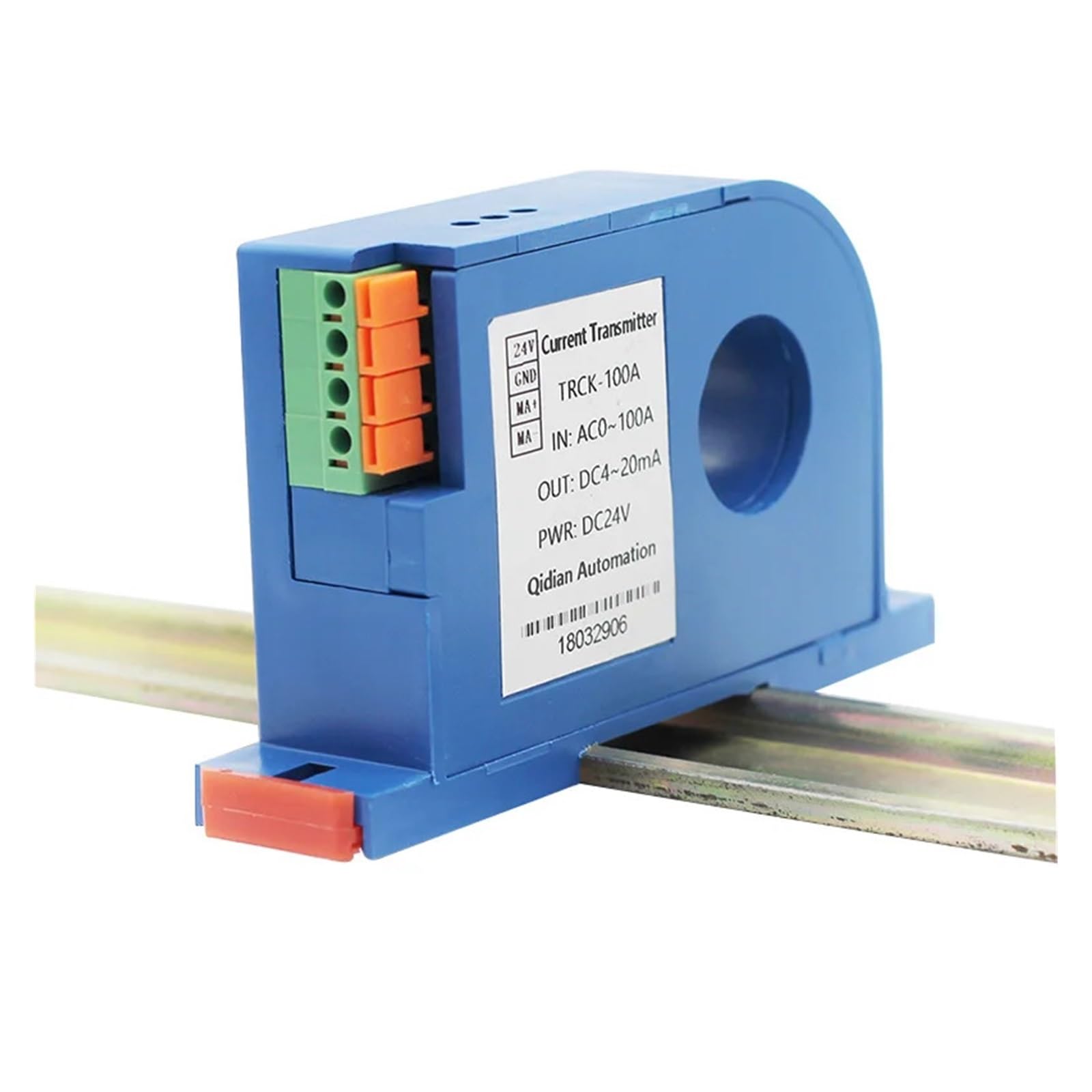 QAZXSEMUI AC DC 0-100A Current Transmitter 4-20mA 0-20mA 0-5V 0-10V Output Perforated Sensor(Dc 0-100a,0-20MA-0-5V)