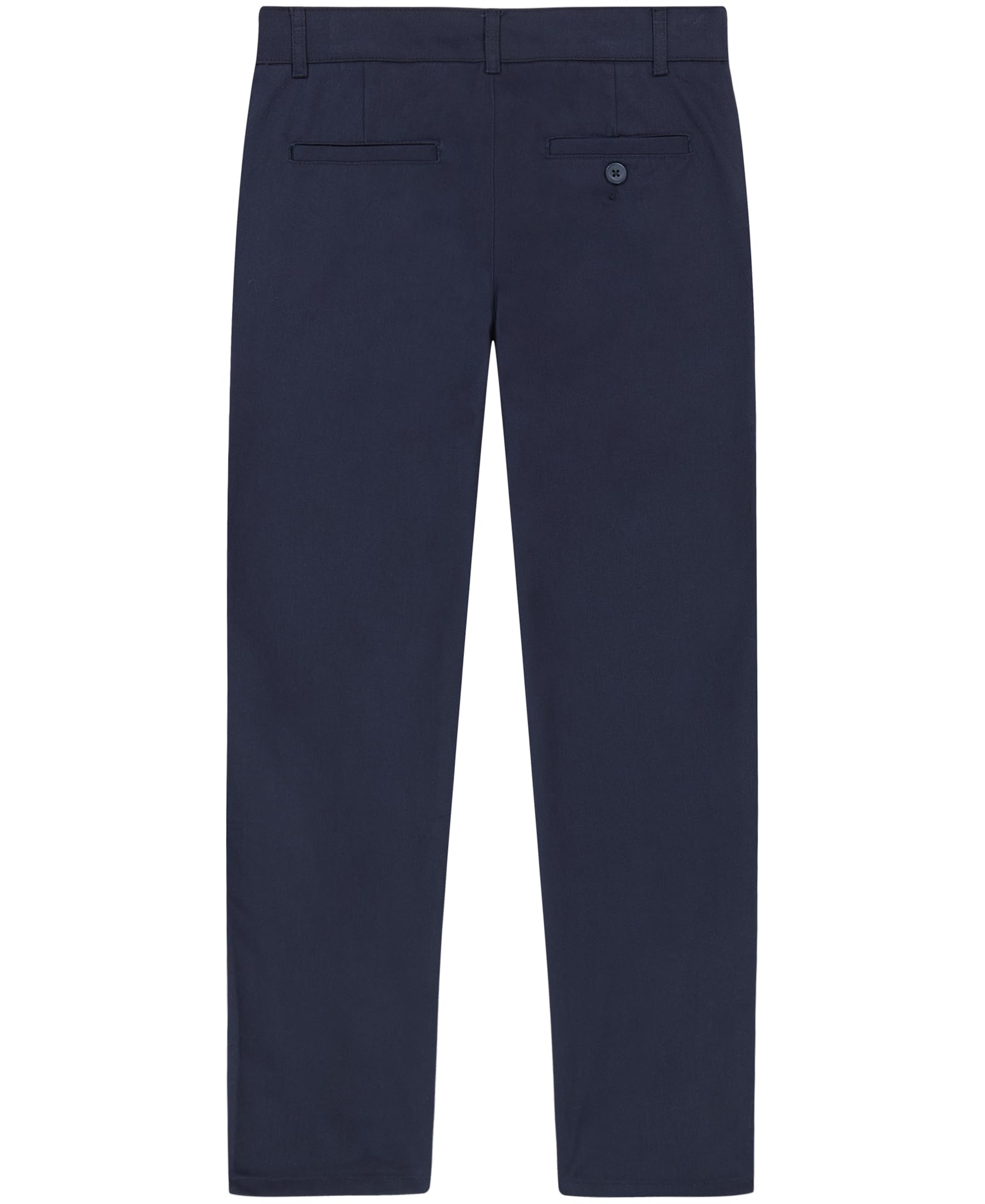Nautica School Uniform Twill Khaki Pants, Flat Front & Elasticized Waistband, Zipper Closure with Faux Buttons, Stretchy Fabric - Pantalón de Sarga Frontal Plano para Uniforme Escolar Niñas
