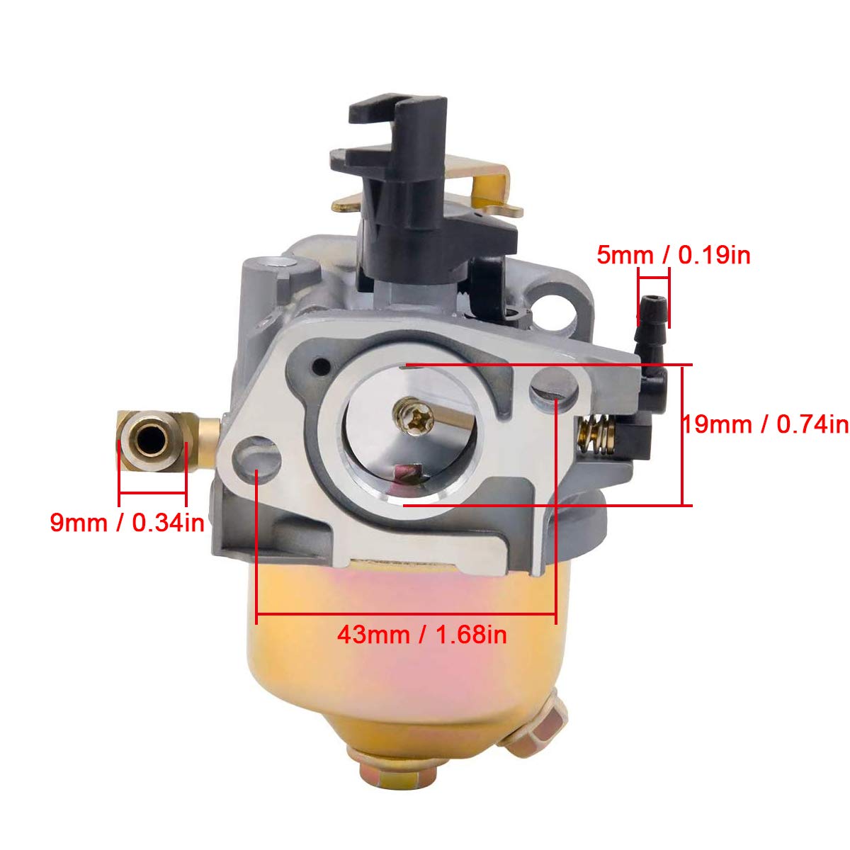 ZAMDOE Carburador 170SA para Huayi 170S 170SA 170SD 165S 165SA para MTD 951-10368 951-10638A 751-10638 751-10638A 951-14026A 951-14027A soplador de Nieve, con línea de Combustible