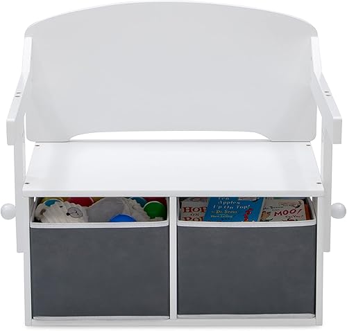 Miniatura 7 de Delta Children MySize - Banco de actividades convertible para niños con certificación Greenguard Gold, blanco Bianca Bianca