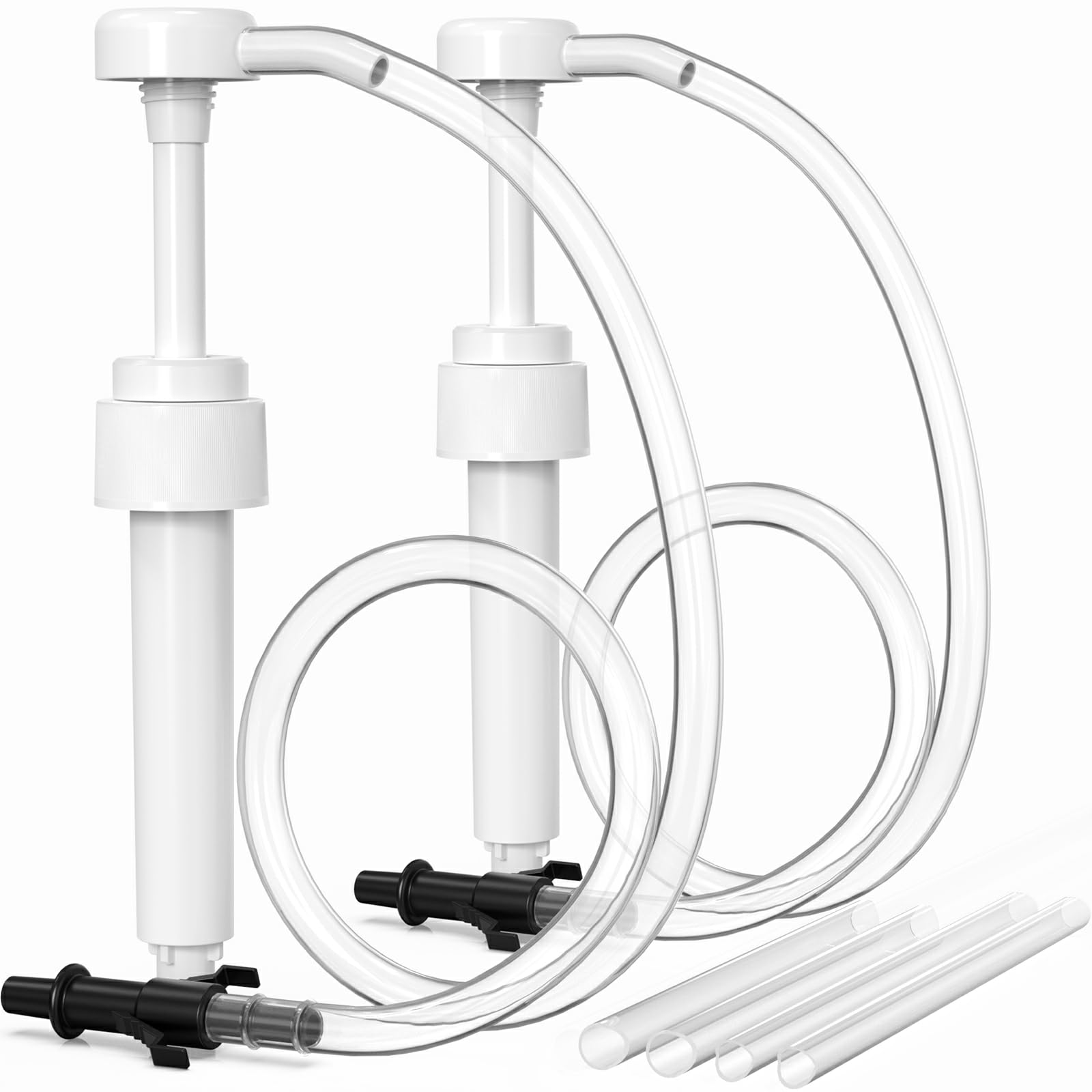 2 Pack Fluid Pump, Fluid Pump for Standard Quart Bottles，10cc Per Pump Stroke, Transmission Fluid Pump with 3rd Hand Adapter, Transfer Gear Oil Transmission and Differential Fluid Pump