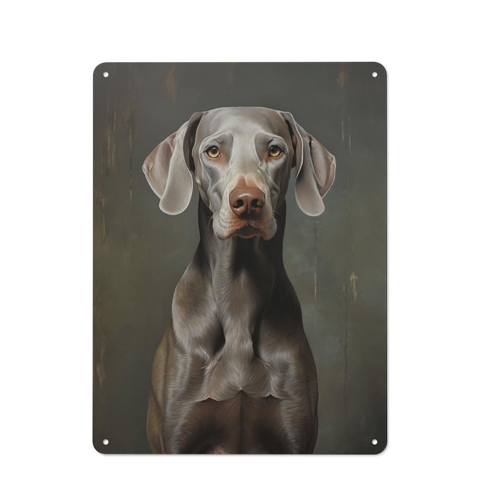 Junmoney Weimaraner Printed Metal Sign 40X30cm For Living Room Or Hallway, A Decorative Christmas Gift For Living Room Decor Lovers