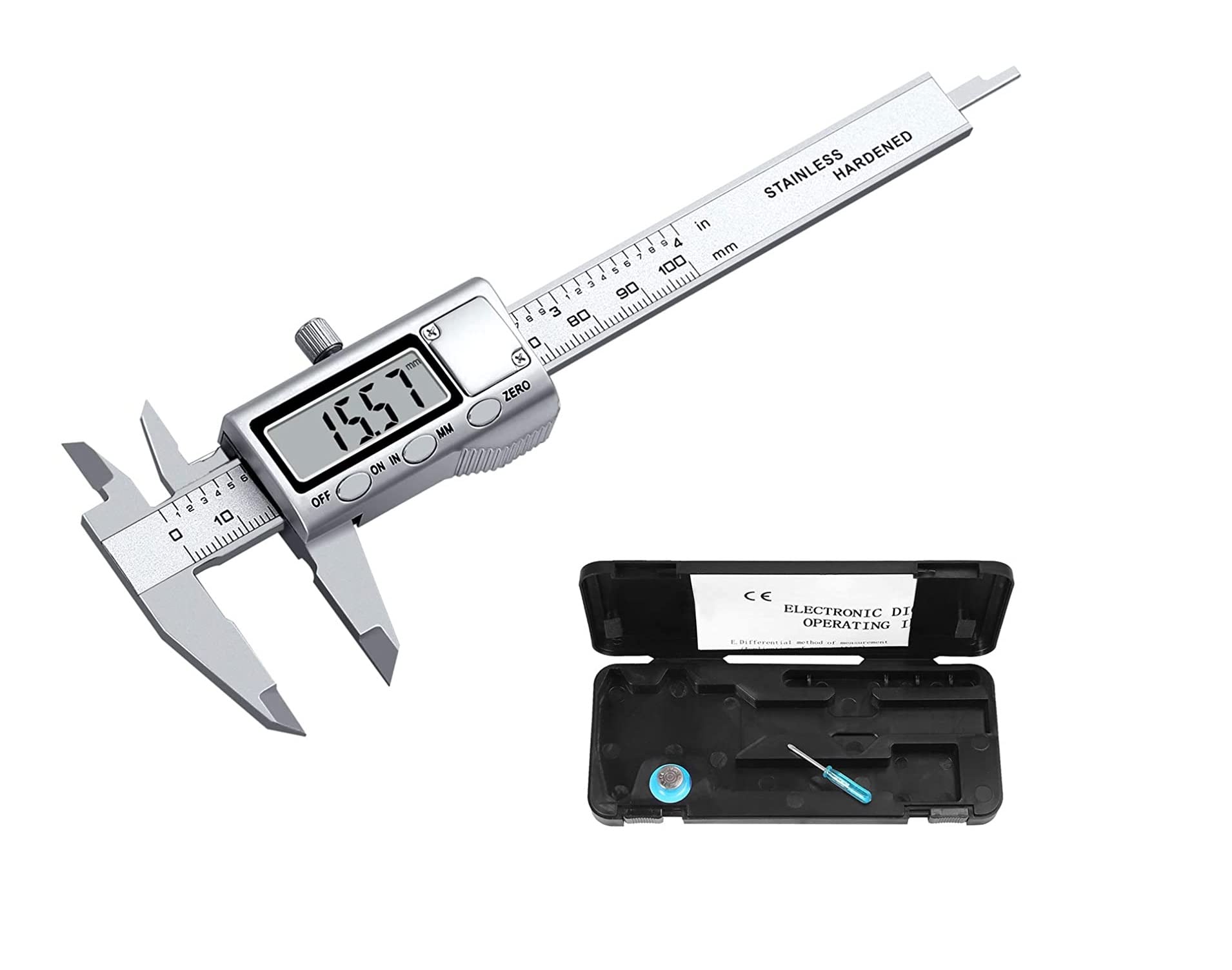 Ntech Stainless Steel Electronic Caliper (150mm/6in)