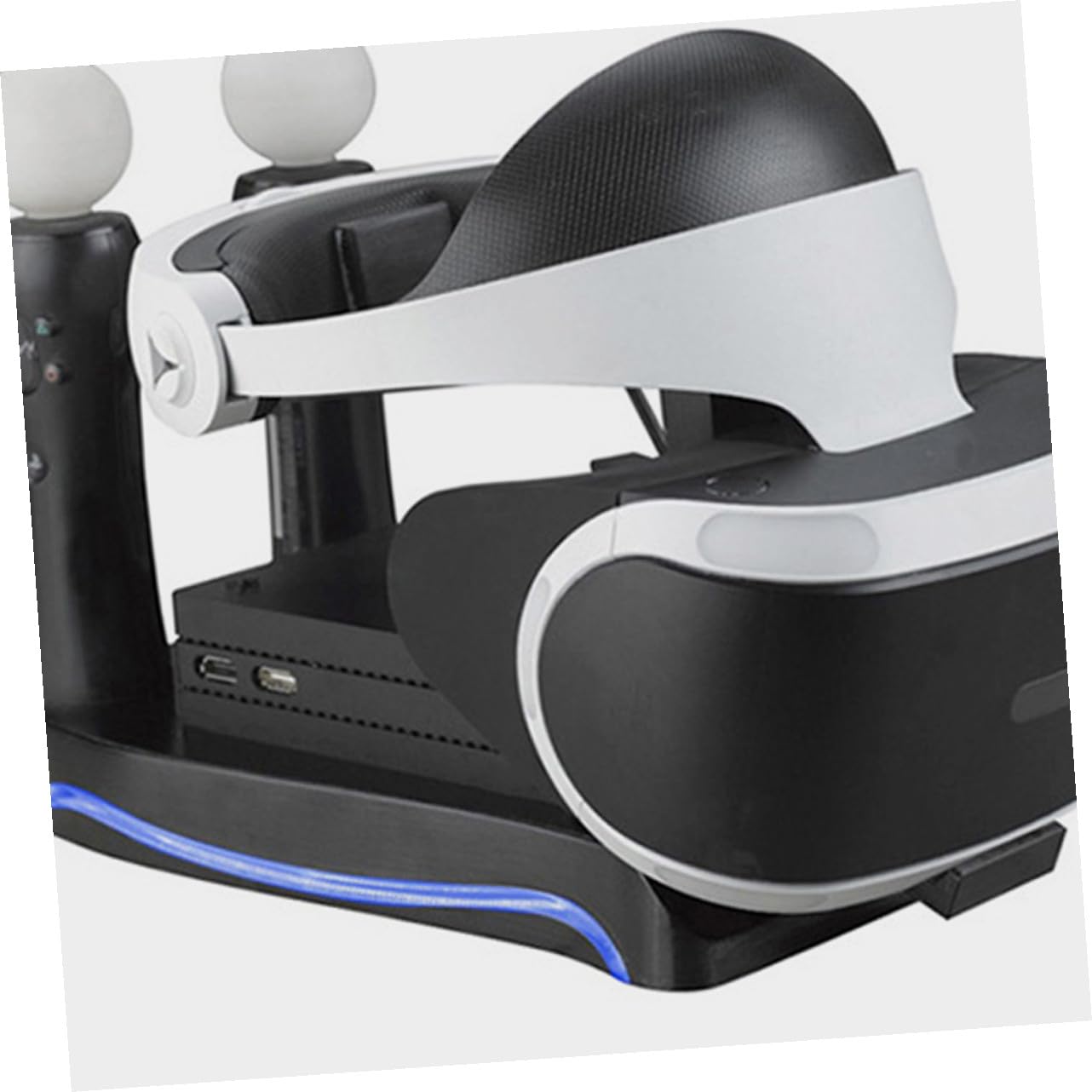 jojofuny Konsolenständer mit Organizer und Aufbewahrung Vr Controller aus ABS Schwarzer Stand für Gaming und Vr Controller Ladestation
