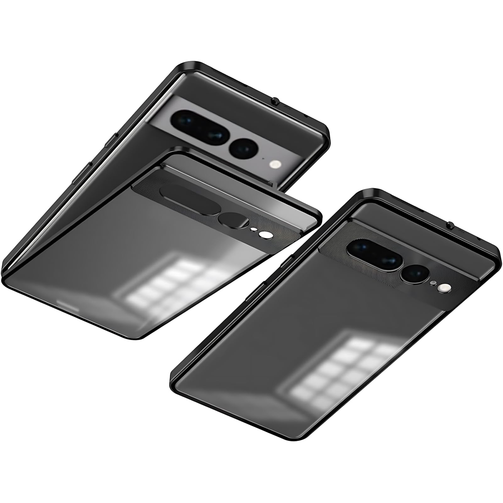 Coque magnétique en Aluminium pour Google Pixel 9 Pro XL Noir en métal