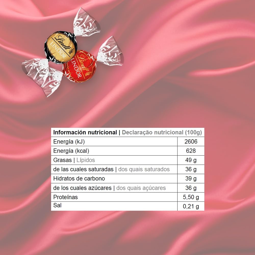 Lindt LINDOR bombones – 1kg, chocolate con leche, chocolate negro 70%, doble chocolate, caramelo sal, relleno de chocolate cremoso, surtido de chocolate — view 2