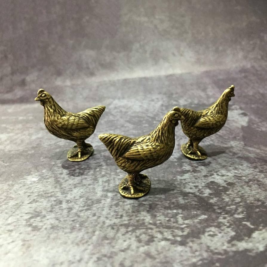 純銅製鶏の彫刻 約15cm 純銅製鶏の彫刻 約15cm