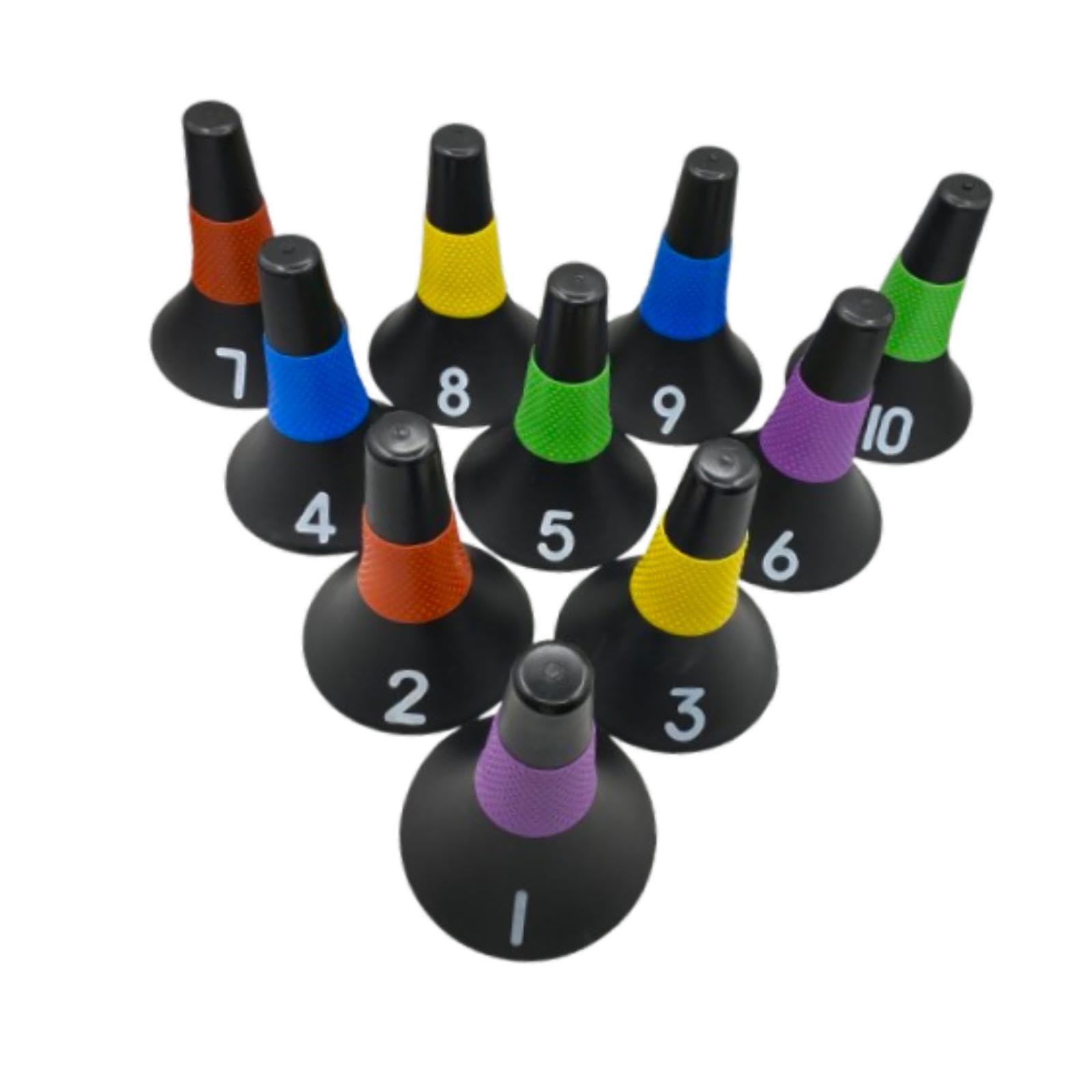 kowaku 10 Pieces Soccer Cones Football Training Markers Field Markers Portable Roadblocks Signs for Basketball Hurdle Obstacle Course