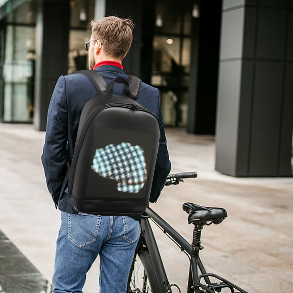 zaino personalizzabile, Zaino da viaggio personalizzabile con schermo a colori a LED Borsa da scuola per uomini Donne Studenti universitari