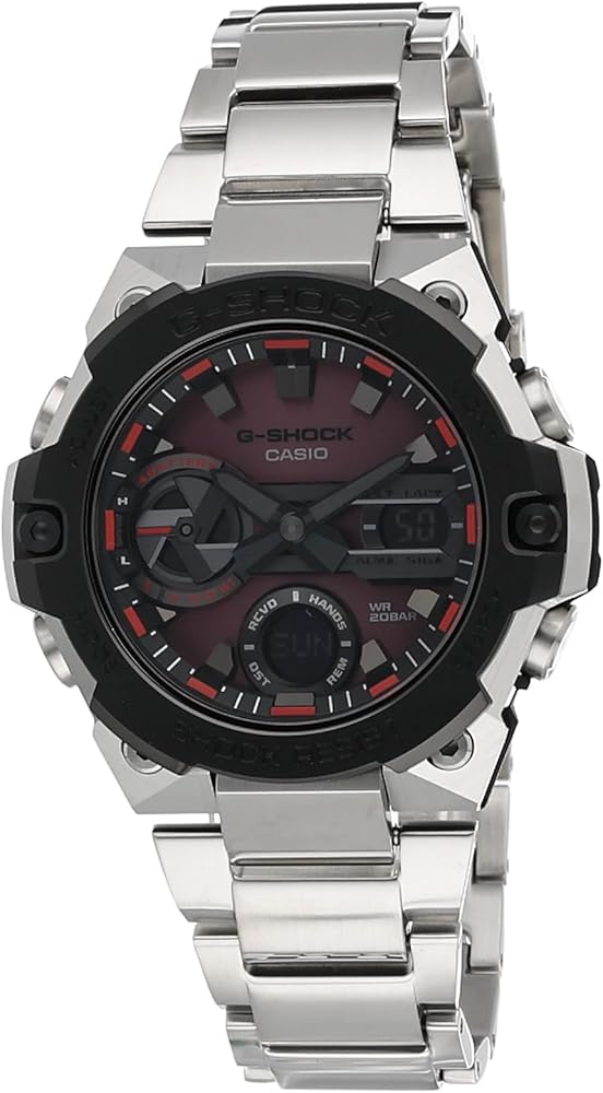 Casio Analog-Digital Red Dial Men's Watch-GST-B400AD-1A4DR