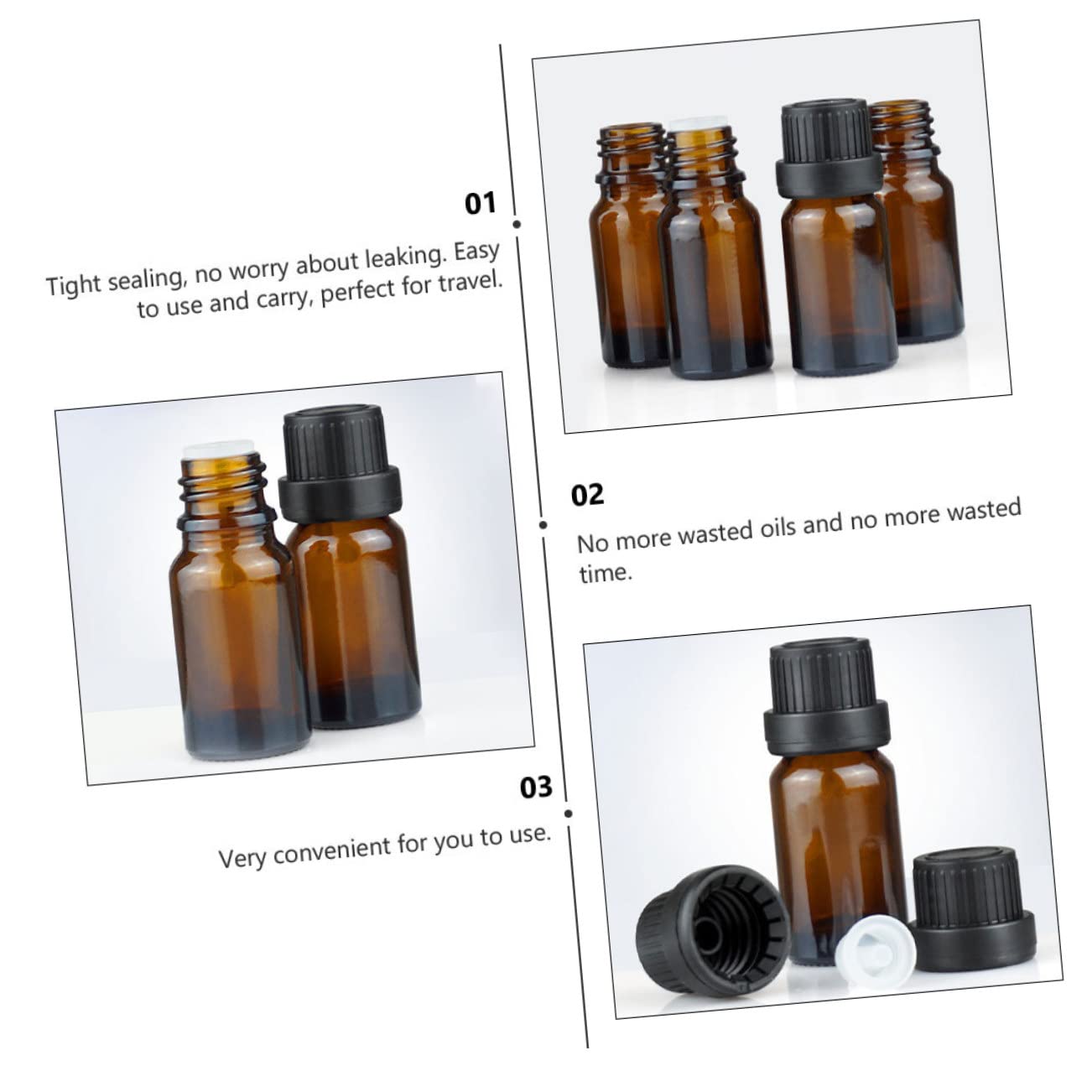 エッセンシャルオイルボトル 15ml 10個セット エッセンシャルオイル