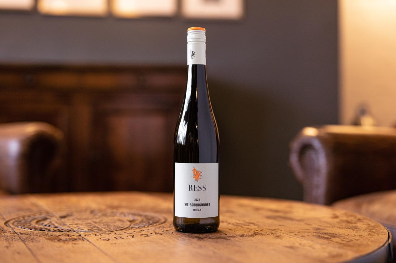 RESS 2025 Rheinhessen Weißburgunder trocken im 6er-Paket, Pinot Blanc vom Familienweingut, frischer weißwein trocken mit Apfel und Birne