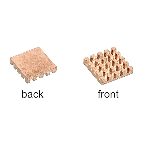 Miniatura 3 de MECCANIXITY Kit disipador de calor de cobre puro 0.551x0.551x0.157 in para chip IC MOS memoria disipación de calor con almohadillas térmicas,