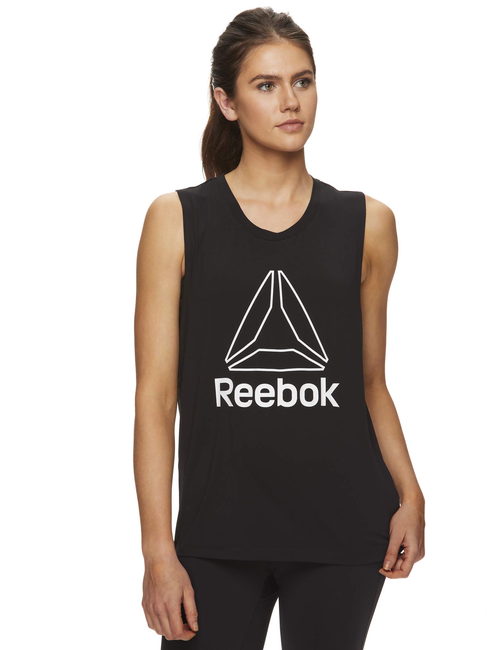 Reebok Women's Muscle Tank Top - Ladies Moisture Wicking Activewear & Workout Shirt - Black Prime Muscle, X-Small