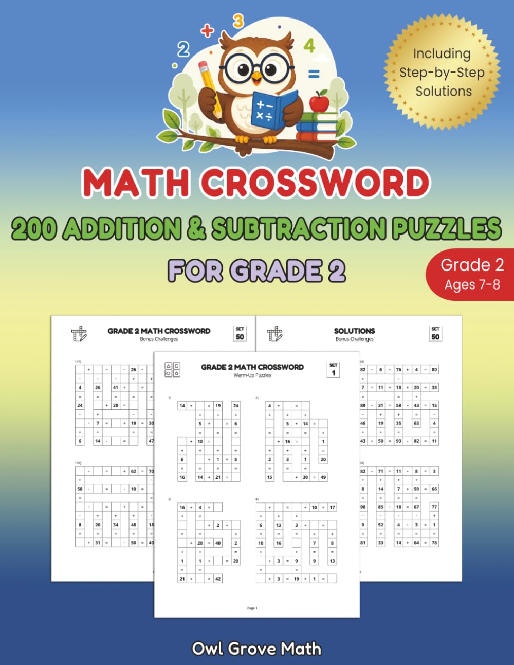 Math Crossword Puzzles for Grade 2: 200 Addition & Subtraction Challenges and Crossmath Fun: Addition and Subtraction Challenges | Crossmath, Criss ... and Classroom Activities for Grade 2