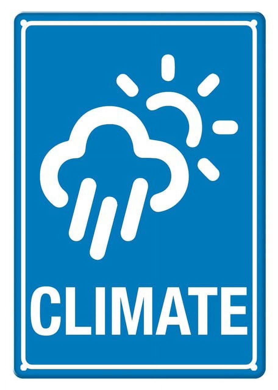 Climate Themed Aluminum Tin Sign 12x8 inch For Homeowners, Environmental Enthusiasts - Home Kitchen Wall Decor