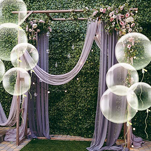 Image of Pack Of 10 Transparent Rubber Bubble Balloons 20 Inches, Crystal Clear Bobo Balloon For Led Light Up Balloons Helium Style, Decoration For Christmas, Wedding, Anniversary, Birthday
