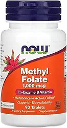 Metilfolato (Methyl Folate) 1000mg 90 Tabletes - Now