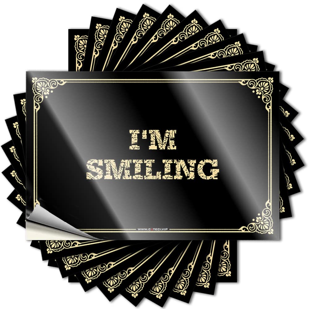 I'm Smiling Decals Door Decor | Spring Door Removable Decal Pack(6X9CM)