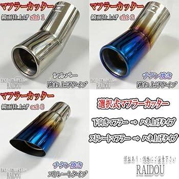 MH85S MH23SワゴンR(NA)HE33Sラパン用砲弾型マフラーカッター MH85S MH23SワゴンR(NA)HE33Sラパン用砲弾型マフラーカッター